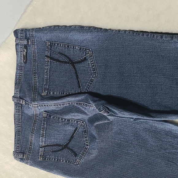 Ethyl Womens Boot Cut Blue Jeans - Picture 3 of 13